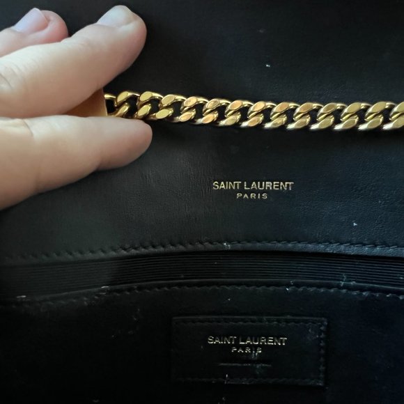 AUTHENTIC YSL Kate monogram polka dot black/cream shoulder bag - Picture 4 of 6